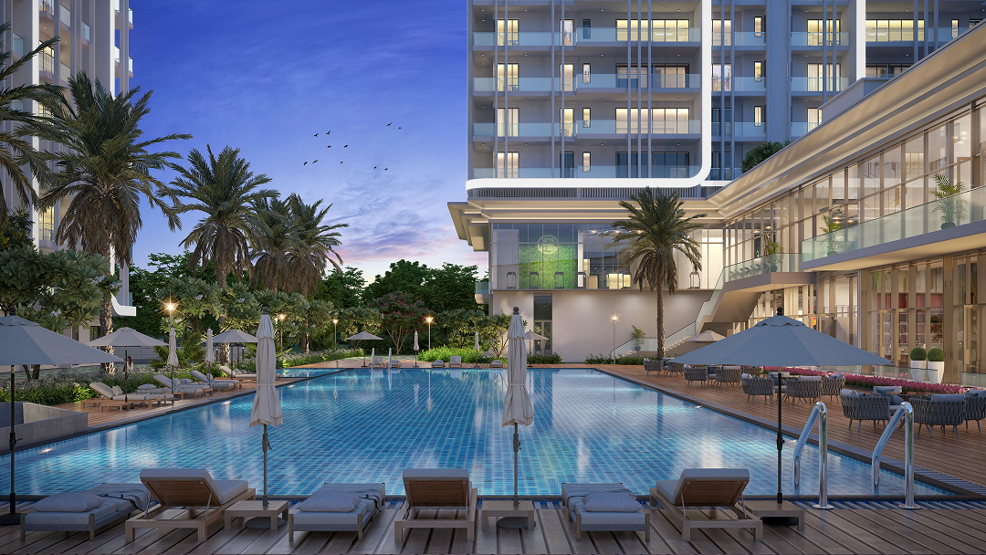 Enjoy the view of the private terrace at Luxury Independent Floors in Gurgaon - The Orchard by Central Park
