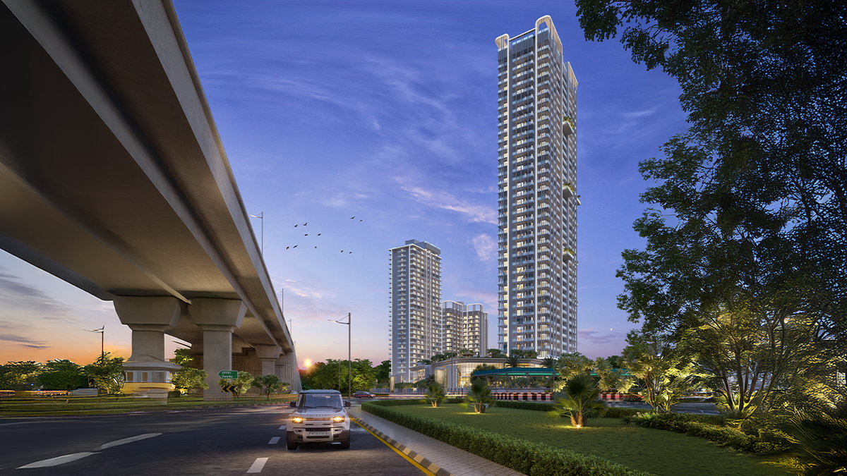 Enjoy the view of the private terrace at Luxury Independent Floors in Gurgaon - The Orchard by Central Park
