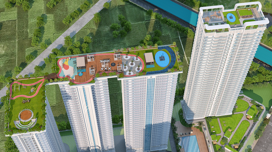 Enjoy the picturesque view of a lush garden from your luxury independent floors at The Orchard - Central Park
 